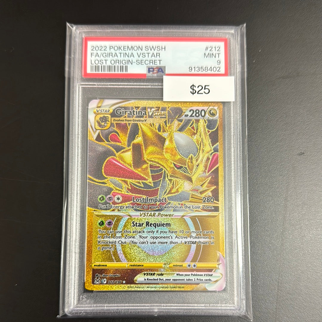 Pokemon Lost Origin Giratina Vstar #212 PSA 9 Grail Collectibles AZ Pokemon Lost Origin Giratina Vstar #212 PSA 9 Grail Collectibles AZ