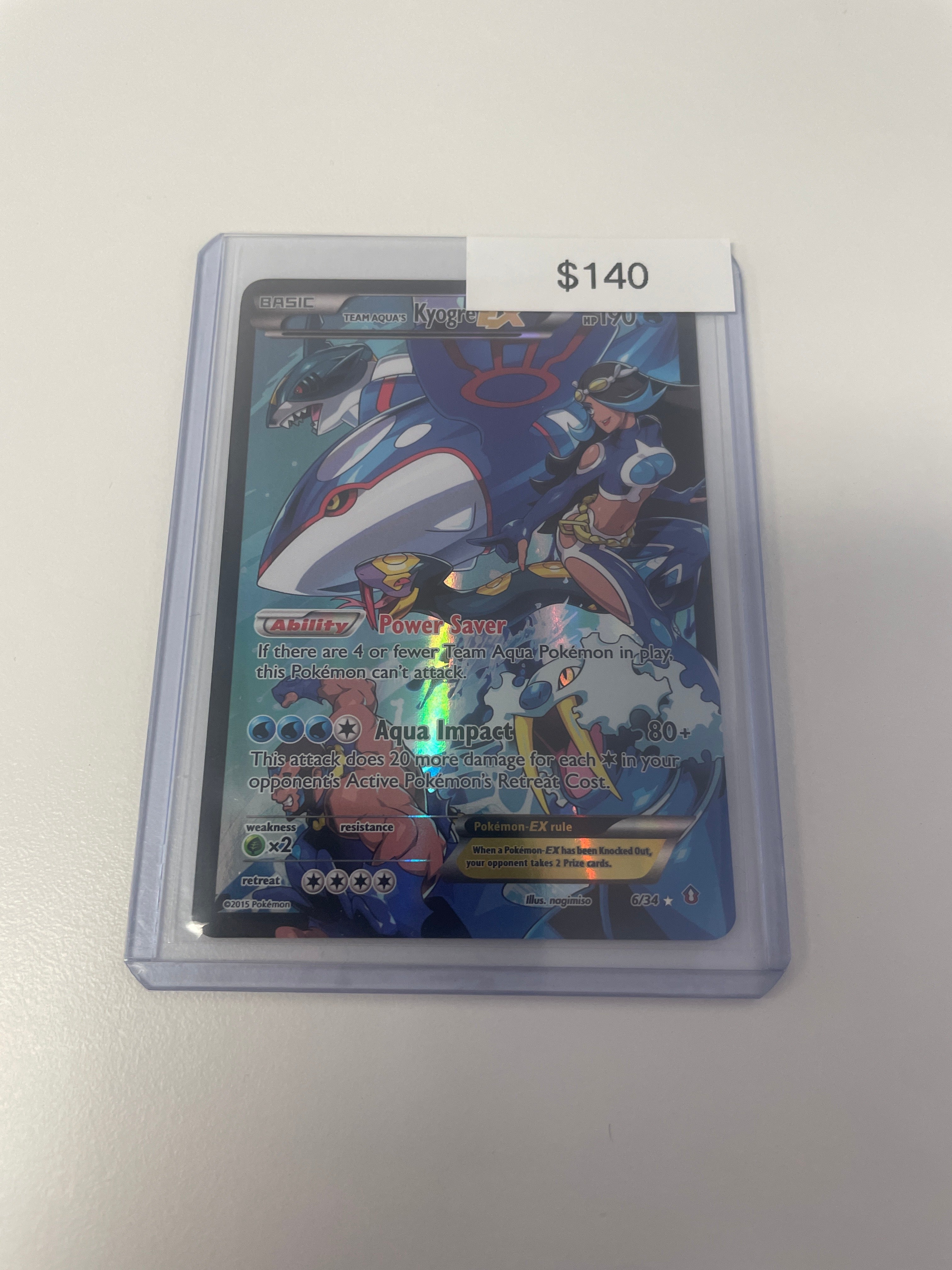Pokemon Team Aqua's Kyogre Ex #6/34 Grail Collectibles AZ Pokemon Team Aqua's Kyogre Ex #6/34 Grail Collectibles AZ