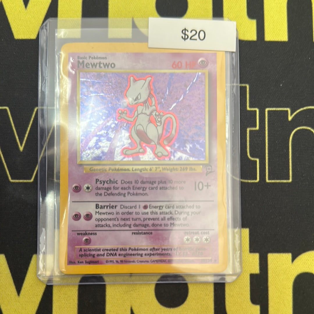 Pokémon Mewtwo Base Set 2 Holo 10/130 – Grail Collectibles AZ
