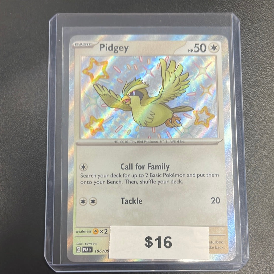 Pokémon Pidgey Paldean Fates Shiny 196/091 – Grail Collectibles AZ