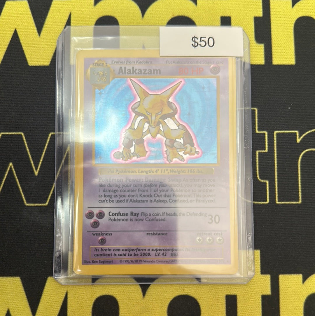 Pokémon Base Set Alakazam Holo 1/102 – Grail Collectibles AZ
