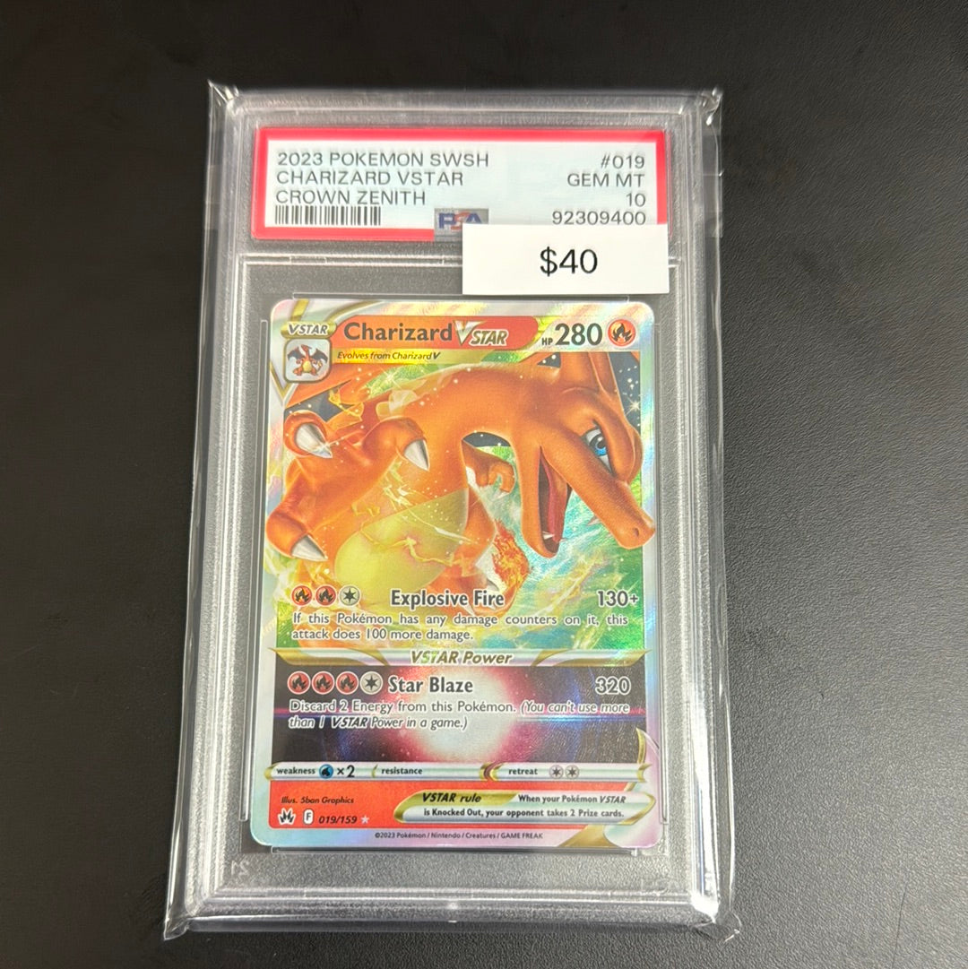 Pokmon Crown Zenith Charizard VSTAR 019 PSA 10 Grail Collectibles AZ Pokmon Crown Zenith Charizard VSTAR 019 PSA 10 Grail Collectibles AZ