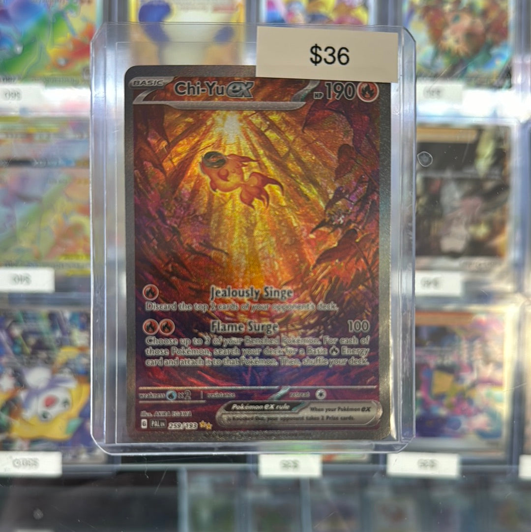 Pokmon Chi-Yu ex Paldea Evolved Special Illustration Rare 259/193 Grail Collectibles AZ Pokmon Chi-Yu ex Paldea Evolved Special Illustration Rare 259/193 Grail Collectibles AZ