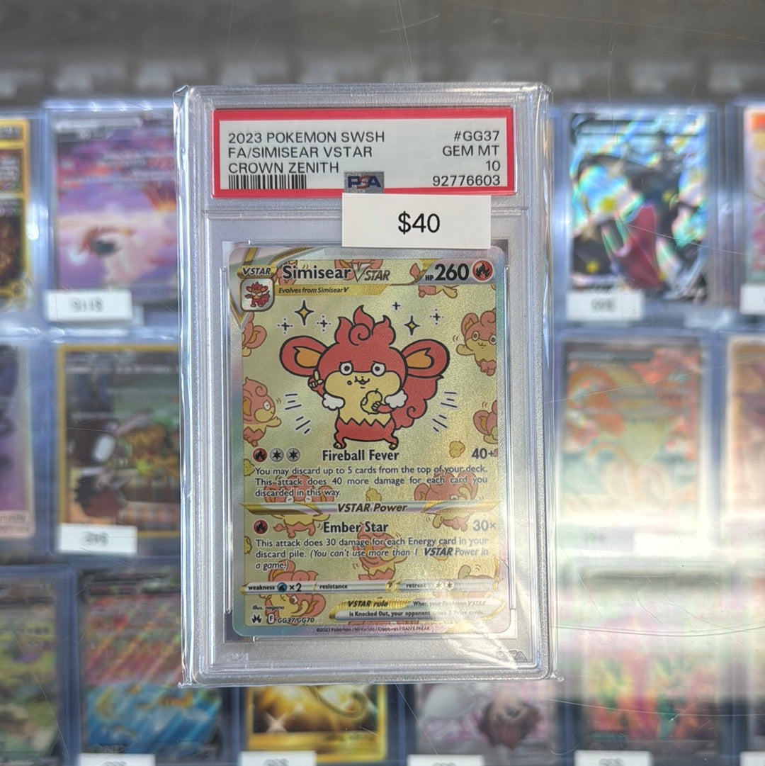 Pokémon Crowm Zenith SIMISEAR Vstar PSA 10 – Grail Collectibles AZ