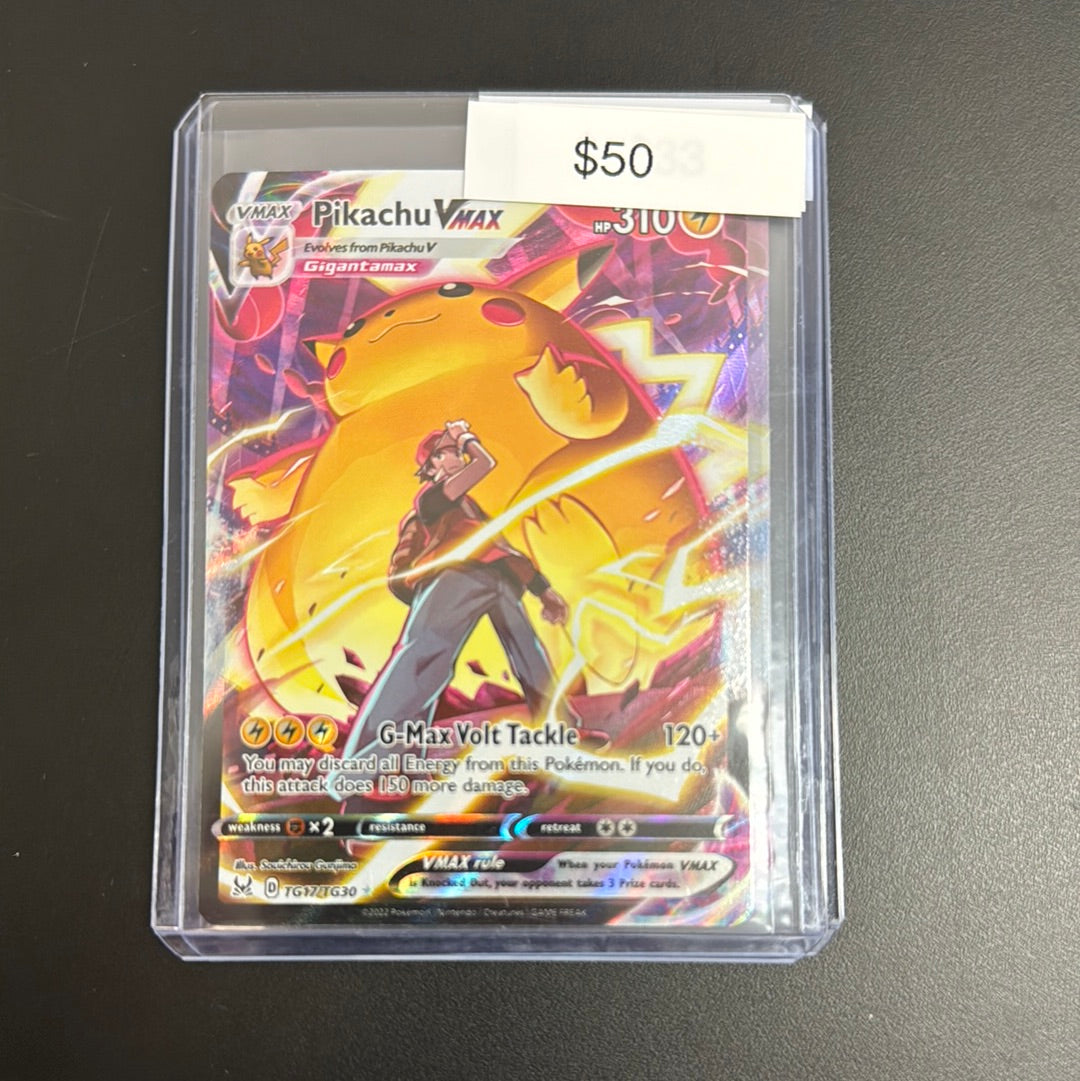 eternatus pokemon card gold Pokémon Pikachu VMAX TG17/TG30 – Grail Collectibles AZ