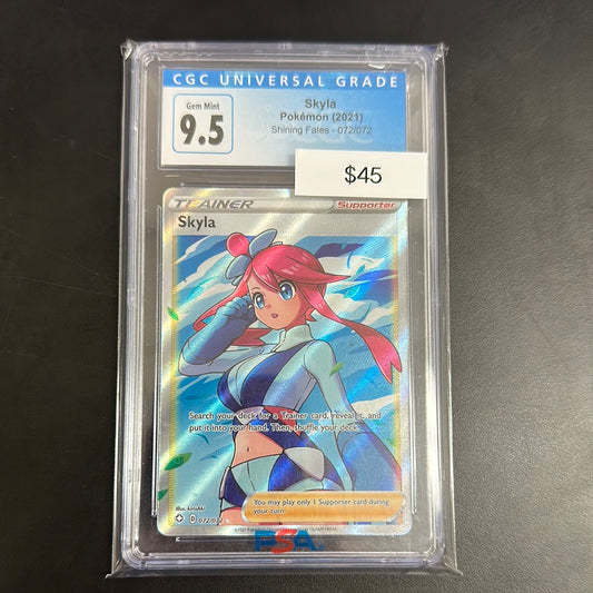 Pokmeon Skyla Shining Fates 072/072 CGC 9.5