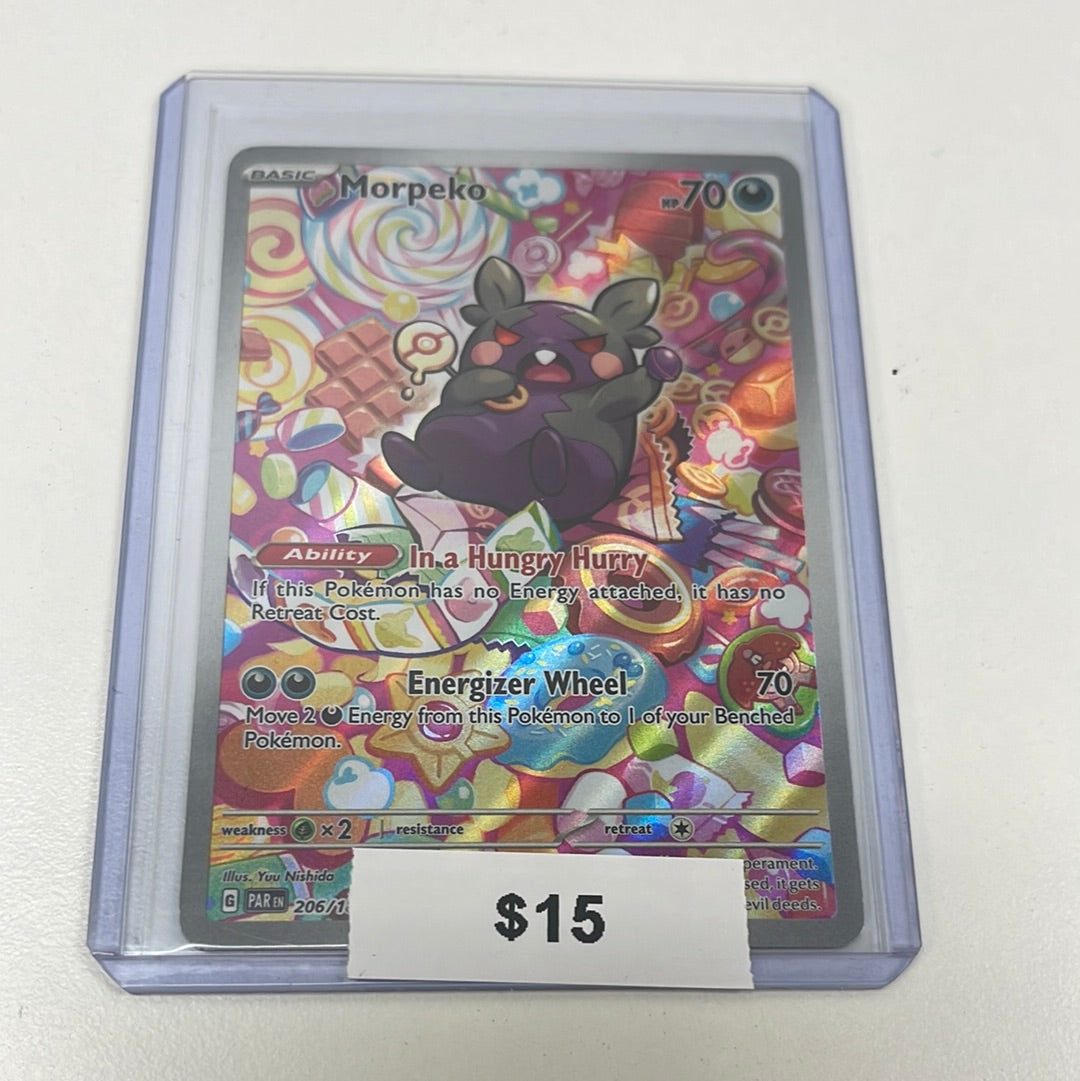 Pokmon Morpeko Paradox Rift Alt Art 206/182 Grail Collectibles AZ Pokmon Morpeko Paradox Rift Alt Art 206/182 Grail Collectibles AZ