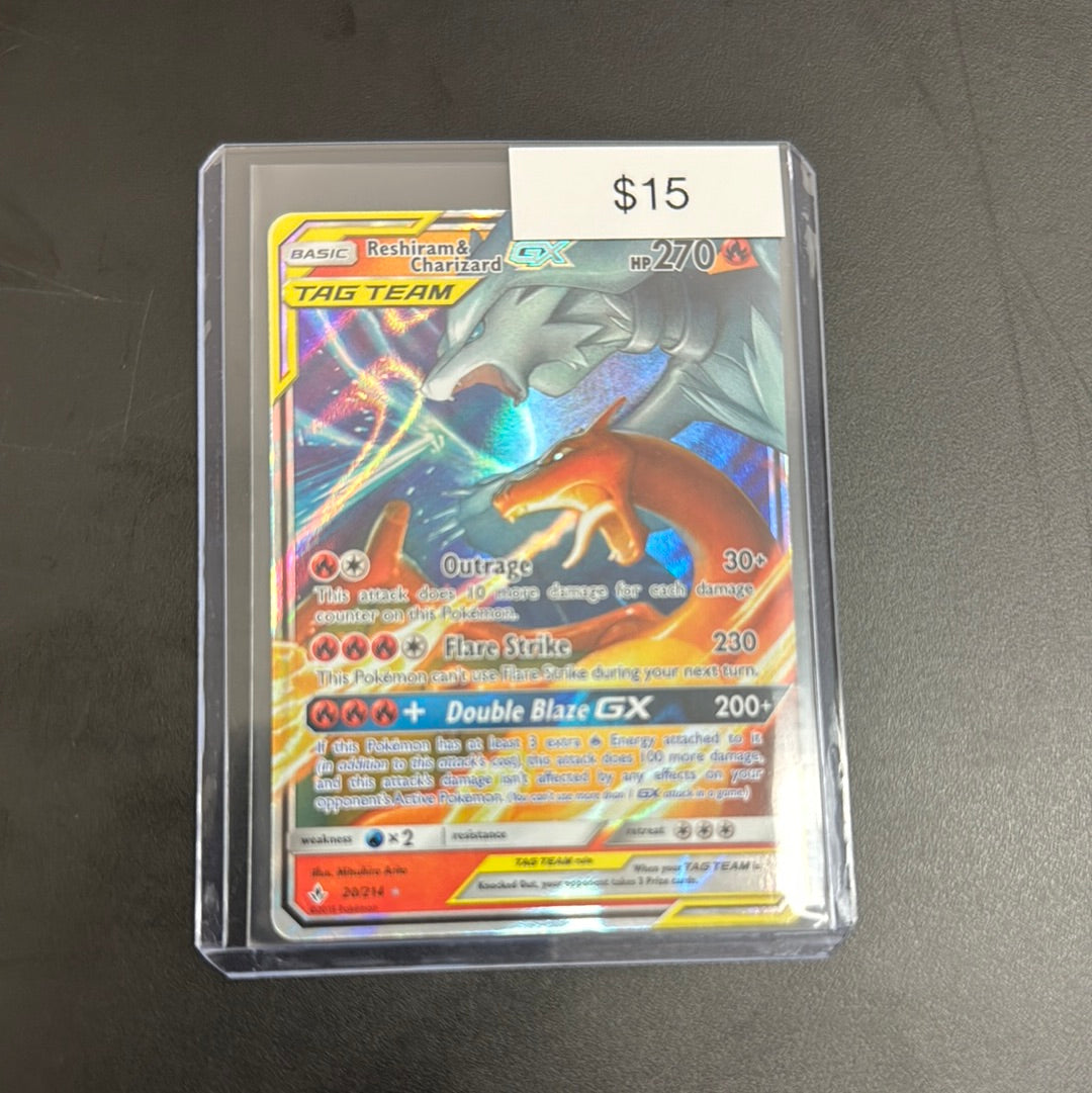 Pokémon Reshiram & Charizard GX 20/214 – Grail Collectibles AZ