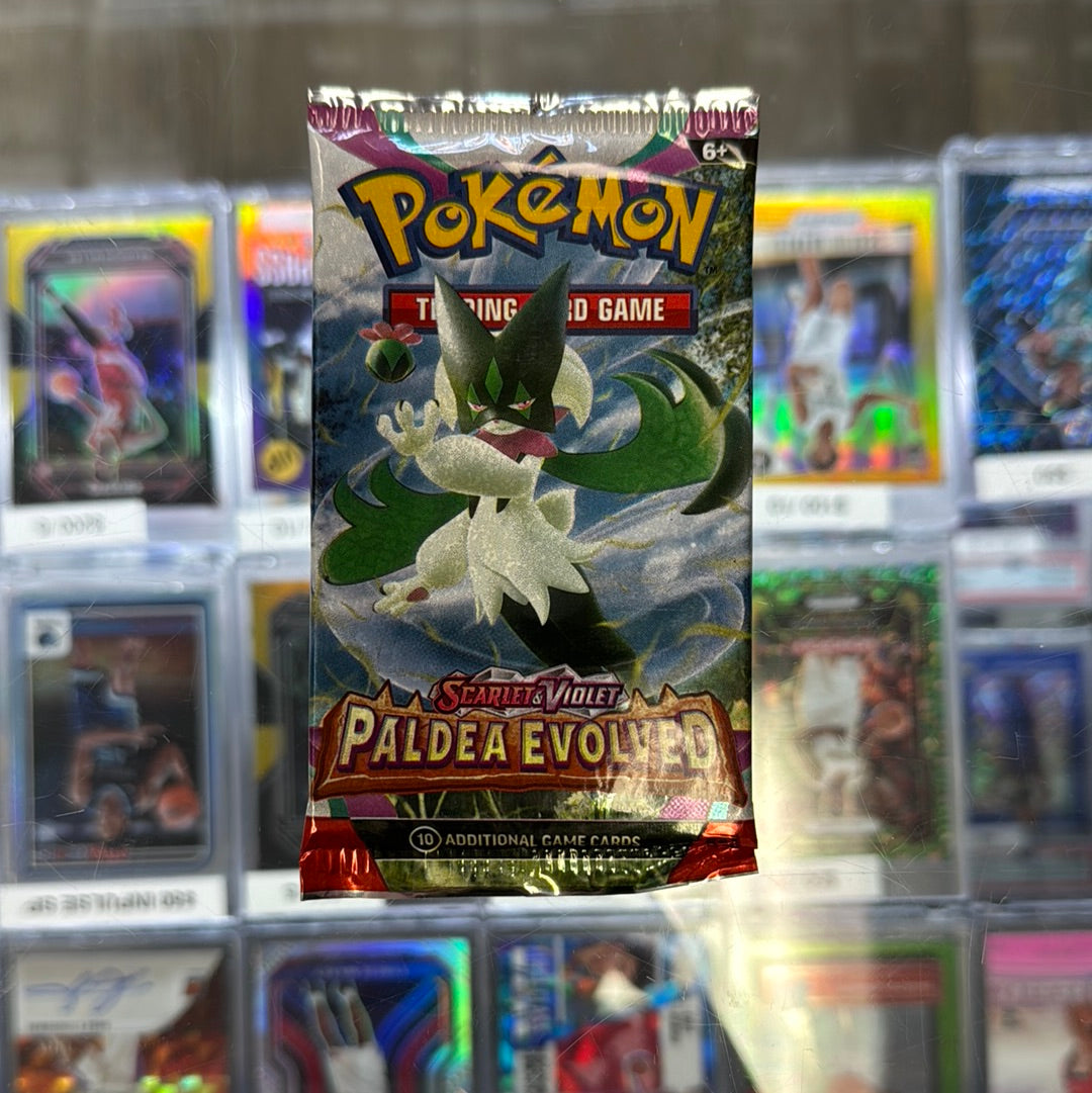 pokemon paldea evolved booster pack Pokemon Paldea Evolved Booster Pack – Grail Collectibles AZ