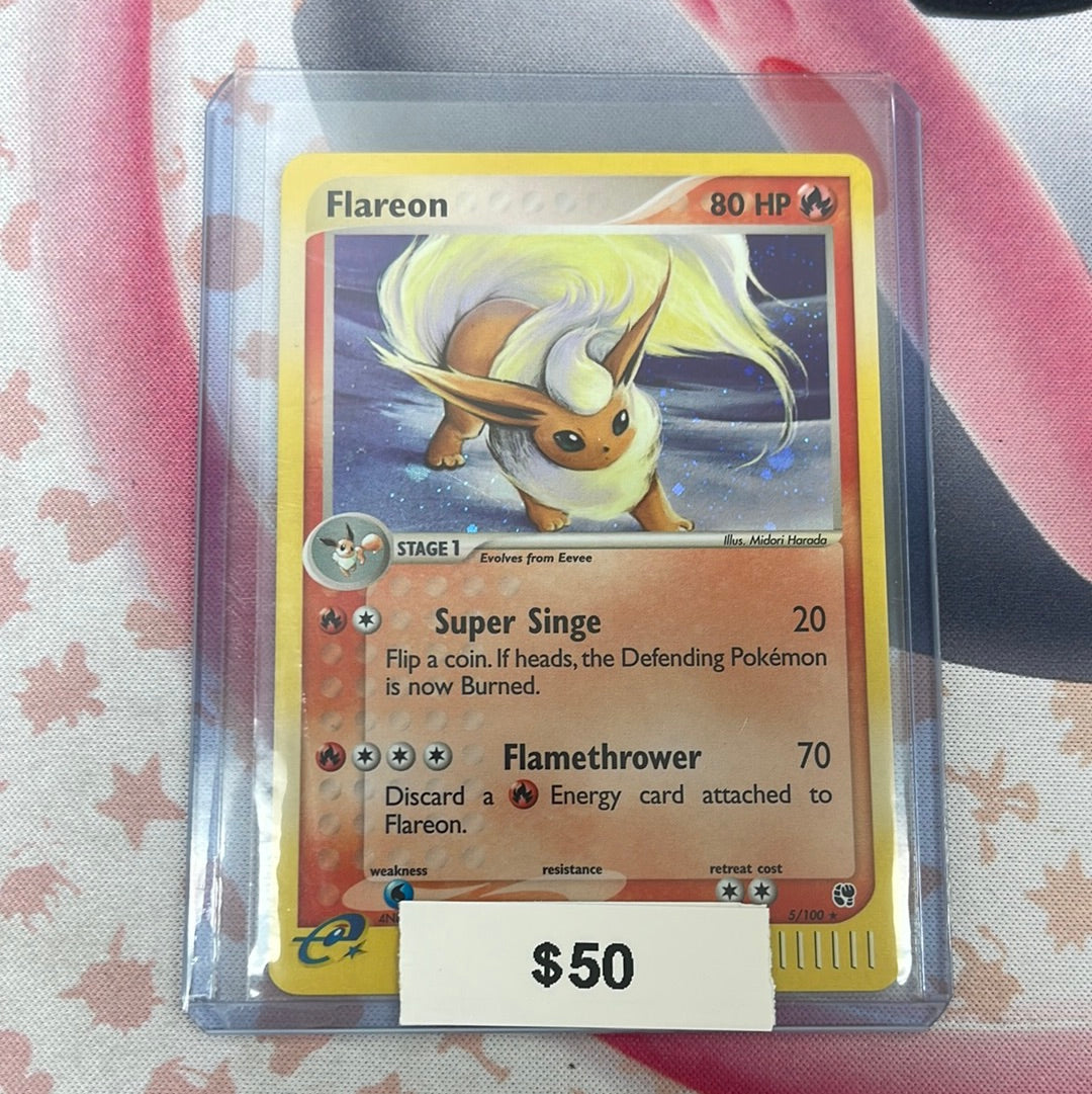 Pokémon Flareon Sandstorm Holo 5/100 – Grail Collectibles AZ