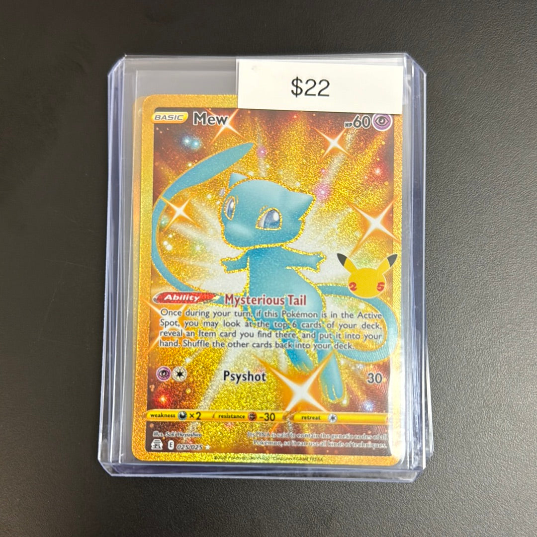 Mew 2021 Pokemon Celebrations Full Art #025 PSA Authenticated 10 Card Mew 2021 Pokemon Celebrations Full Art #025 PSA Authenticated 10 Card