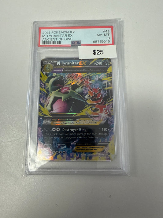 Pokemon XY M Tyranitar Ex #43/98 PSA 8