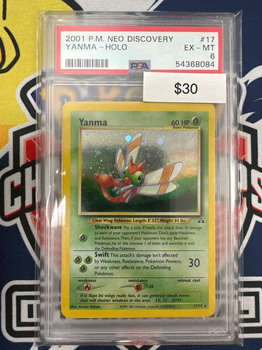 Pokemon Yanma 17/75 Holo PSA 6