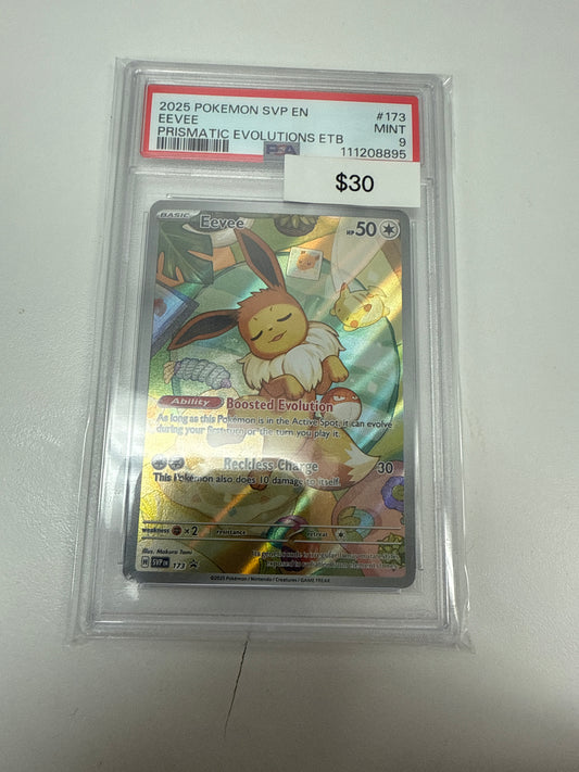 Prismatic Evolutions ETB Promo Eevee #173 PSA 9