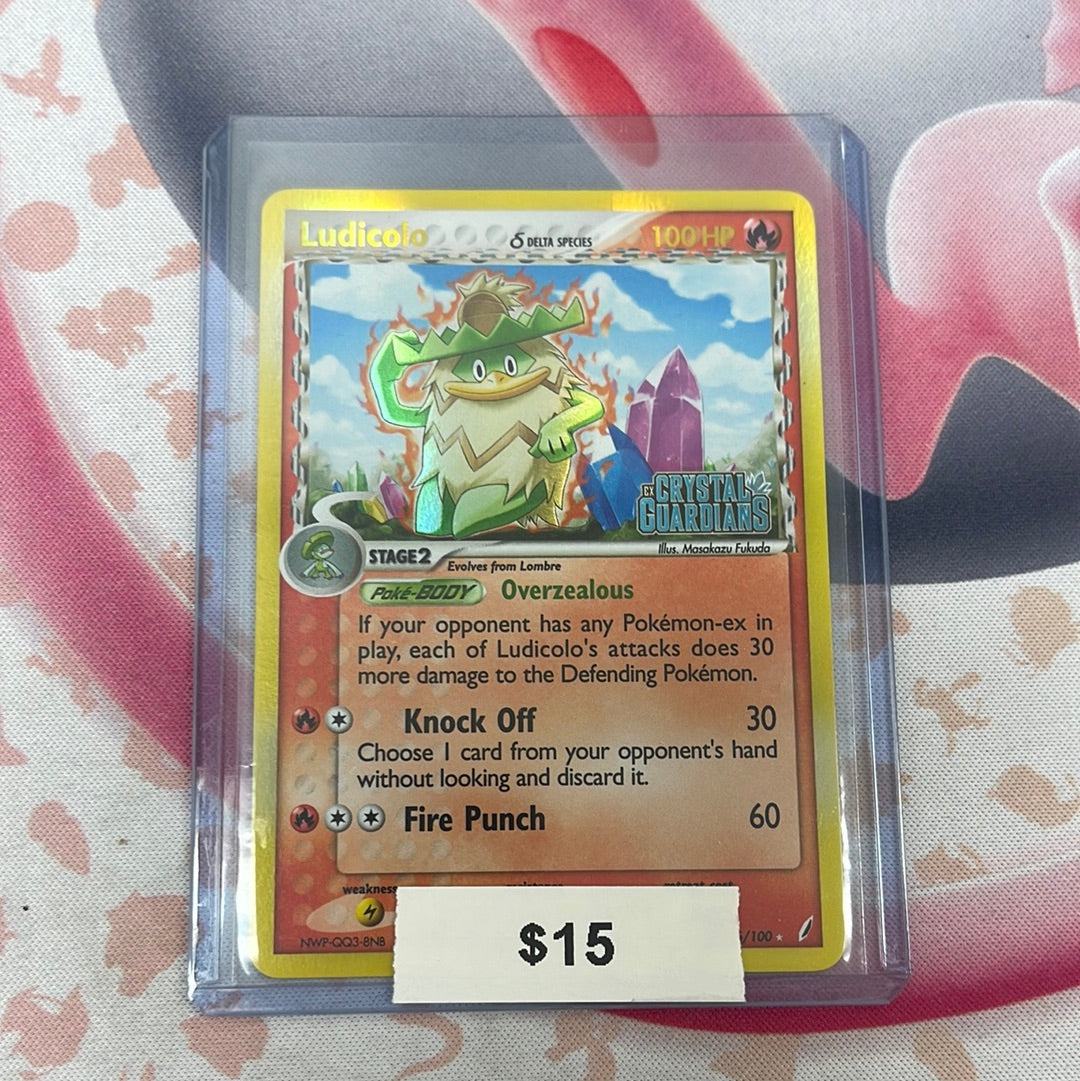 Pokmon Ludicolo Crystal Guardians Reverse Holo 6/100 Grail Collectibles AZ Pokmon Ludicolo Crystal Guardians Reverse Holo 6/100 Grail Collectibles AZ