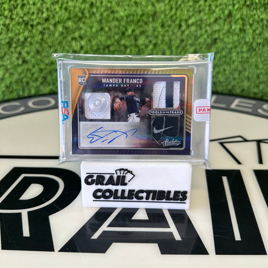 Wander Franco Absolute RPA Triple Patch Gold #/10 Rookie Patch Auto