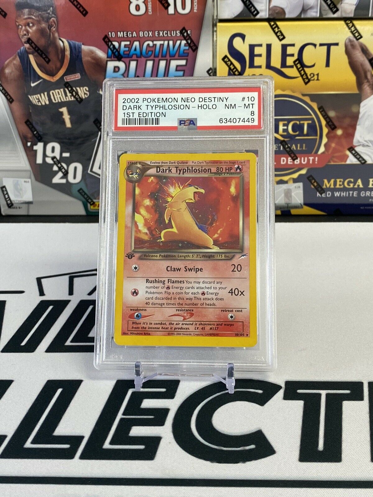 2002 Pokemon Neo Destiny 1st Edition Holo Dark Typhlosion #10 PSA 8 NM Grail Collectibles AZ 2002 Pokemon Neo Destiny 1st Edition Holo Dark Typhlosion #10 PSA 8 NM Grail Collectibles AZ