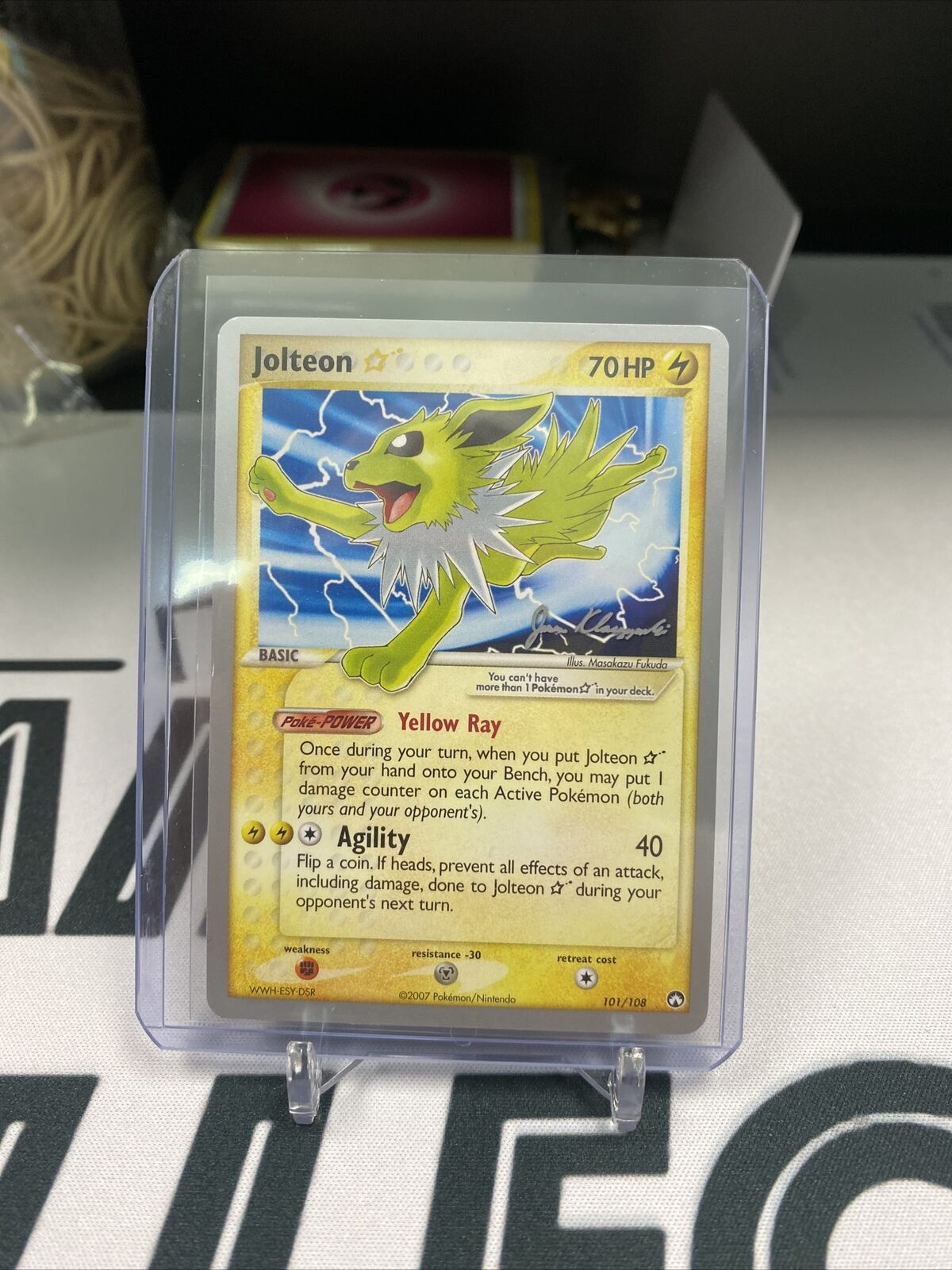 2007 world championship pokemon cards Jolteon Gold Star - 101/108 - Non-Holo - Championships - Promo - World Championships Pokmon Card Value & Price History Psychic Rarity Eevee TOM ROOS 69/113 Pokemon