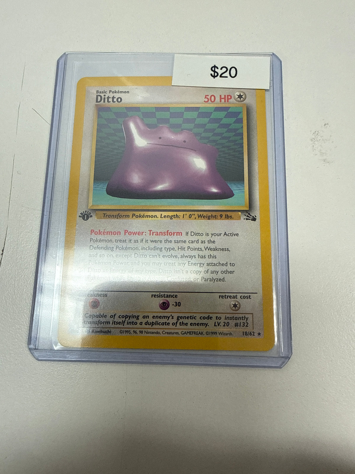 Pokemon Ditto 1st Ed Non-Holo #18/62