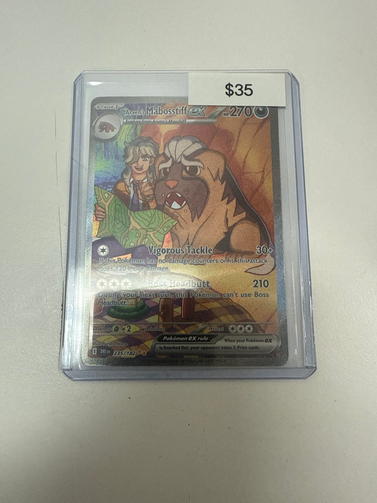 Pokemon Arven’s Mabosstiff Ex #235/182
