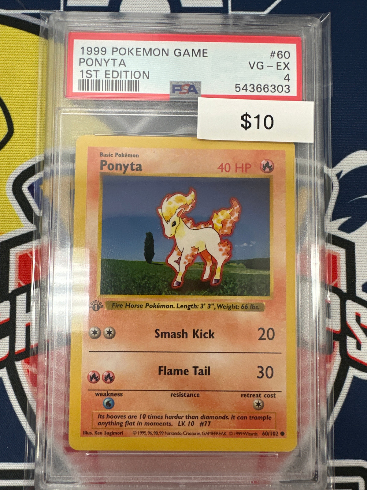 Pokemon Ponyta 60/102 1st Edition PSA 4