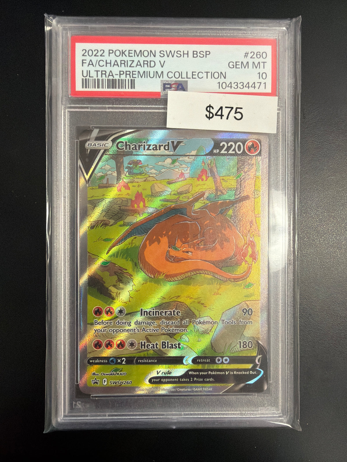 2022 Pokémon Promo Charizard V SWSH260 PSA 10