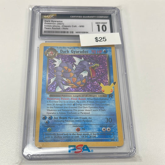Pokémon Dark Gyarados Celebrations Holo 8/82 CGC 10