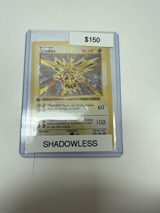 Base Set 1st Edition Zapdos Shadowless #16/102