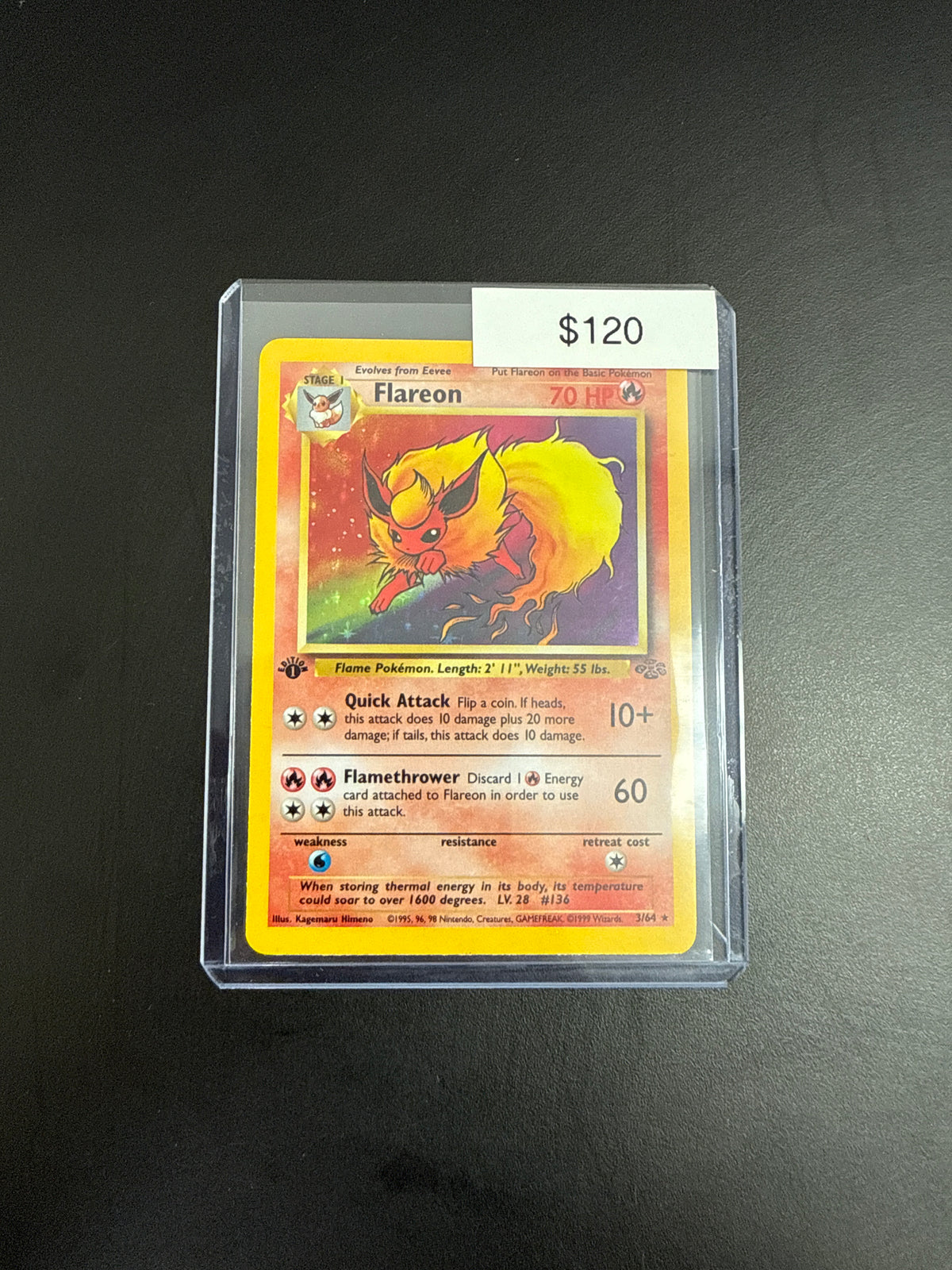Pokémon Flareon 1st Ed. 3/64