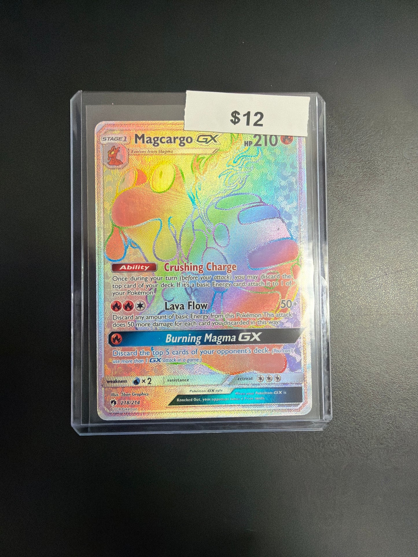 Pokemon Magcargo GX Secret 218/214