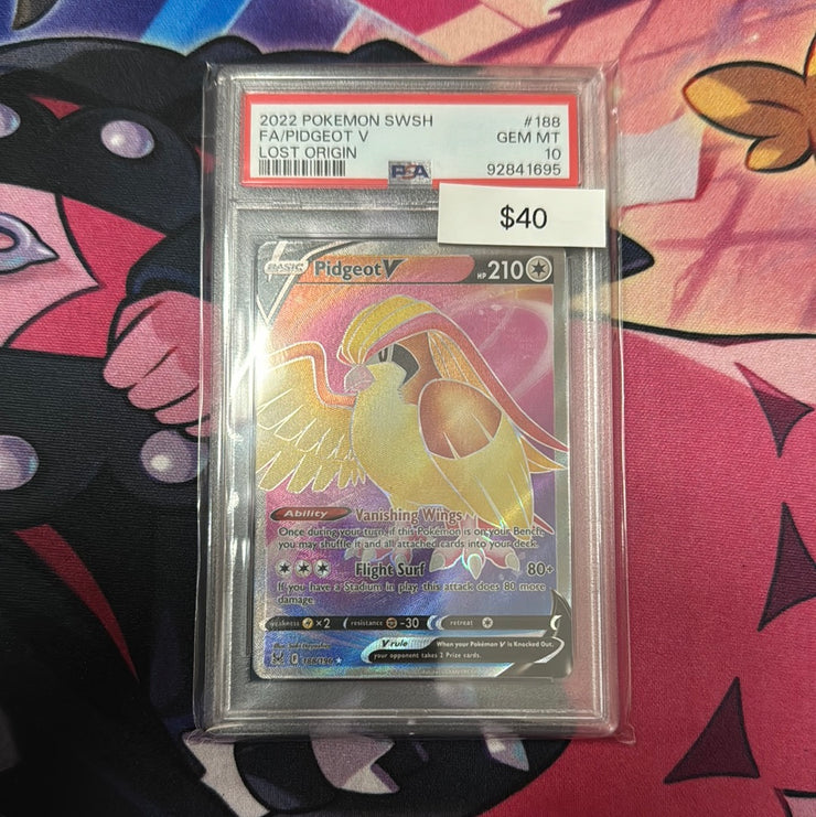 Pokémon PIDGEOT V 188 PSA 10