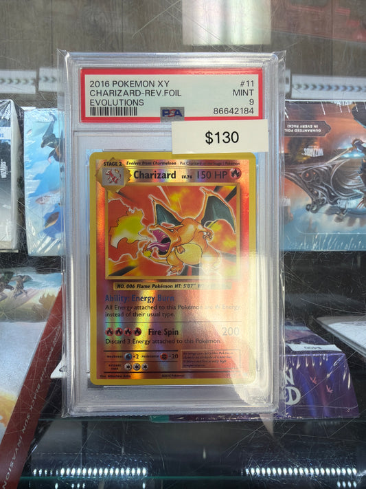 2016 Pokemon XY Charizard Rev. Holo #11 PSA 9