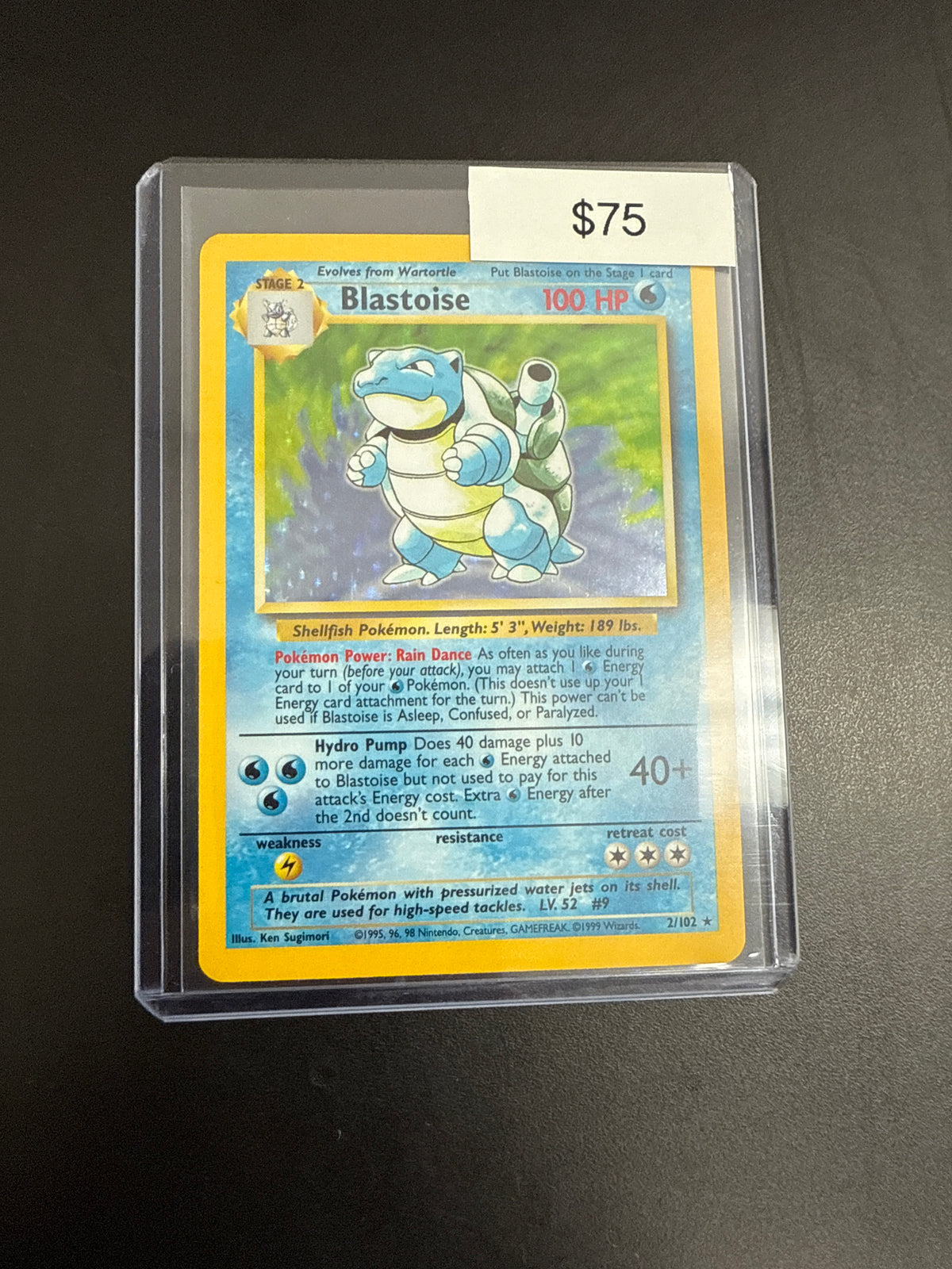 Pokémon Blastoise Base Set 2/102