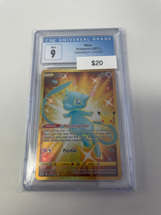 Pokemon Mew Gold Celebrations #025/025 CGC 9