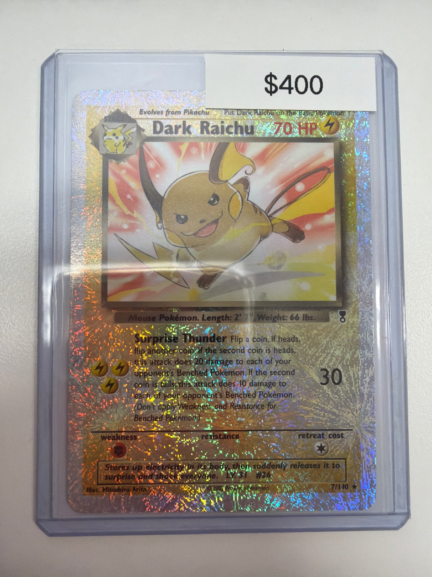 Pokemon Dark Raichu Reverse 7/110