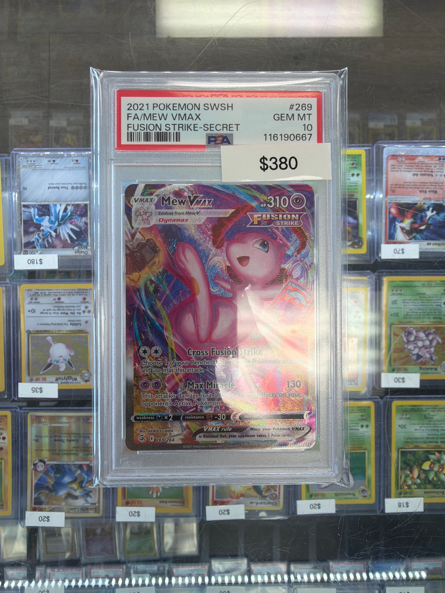 Pokemon Mew VMAX Fusion Strike 269 PSA 10