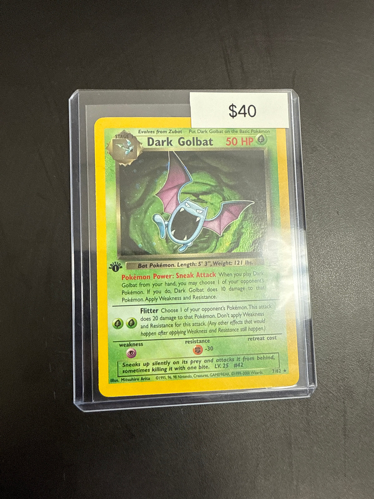 Pokémon Dark Golbat 7/82 1st Ed.