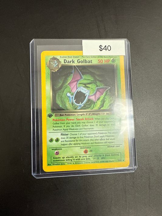 Pokémon Dark Golbat 7/82 1st Ed.