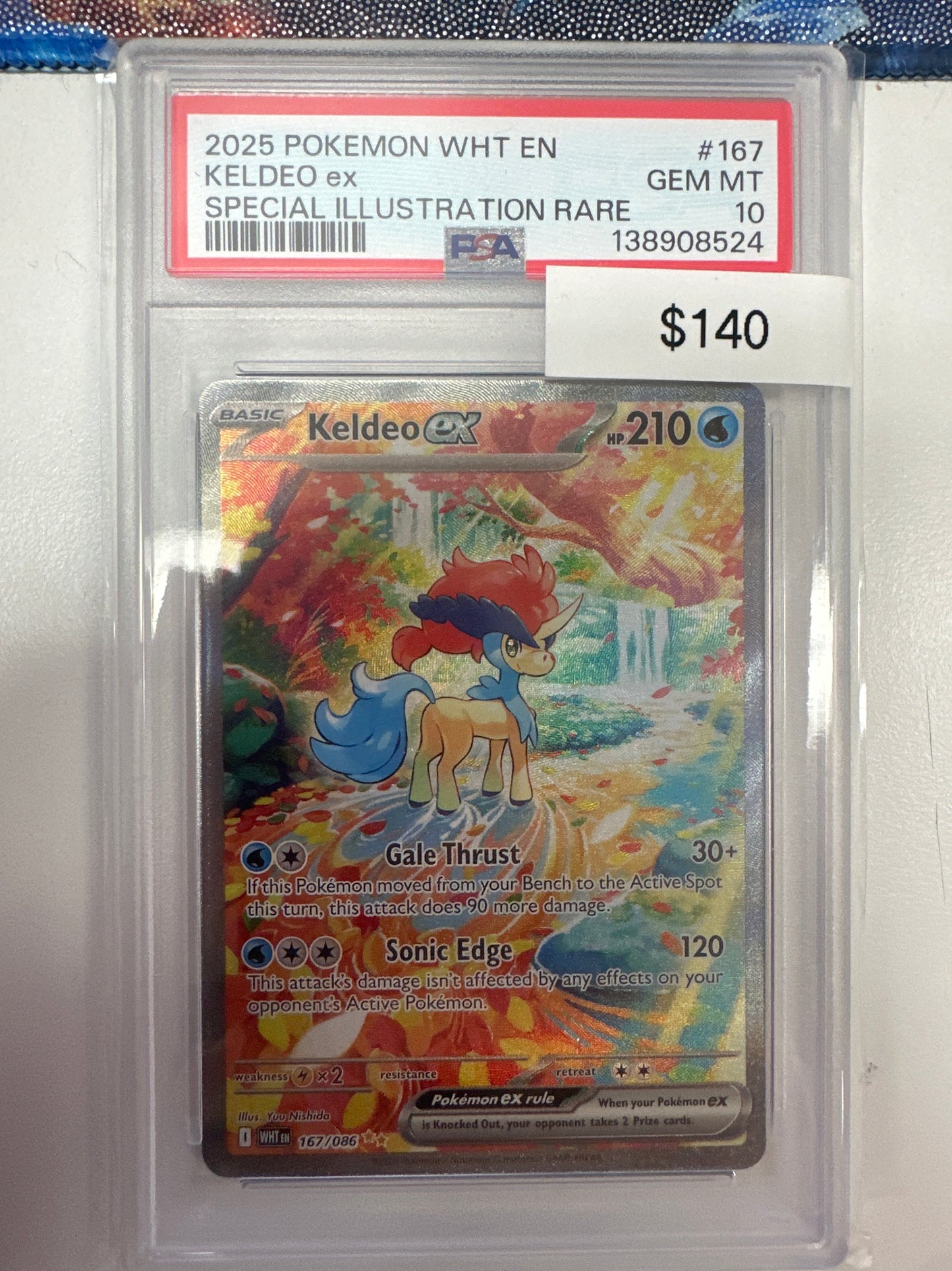 Pokemon Keldeo ex 167/086 PSA 10