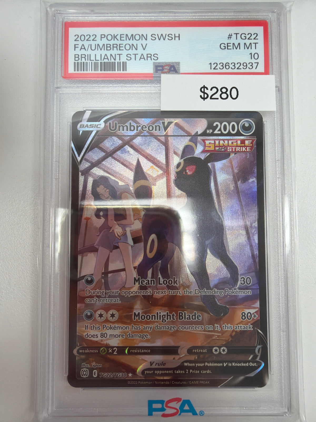 Pokemon Umbreon V Brilliant Stars TG22/TG30 PSA 10