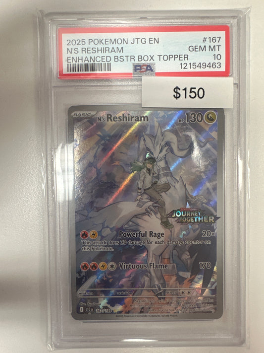 Pokemon Ns Reshiram 167/159 PSA 10