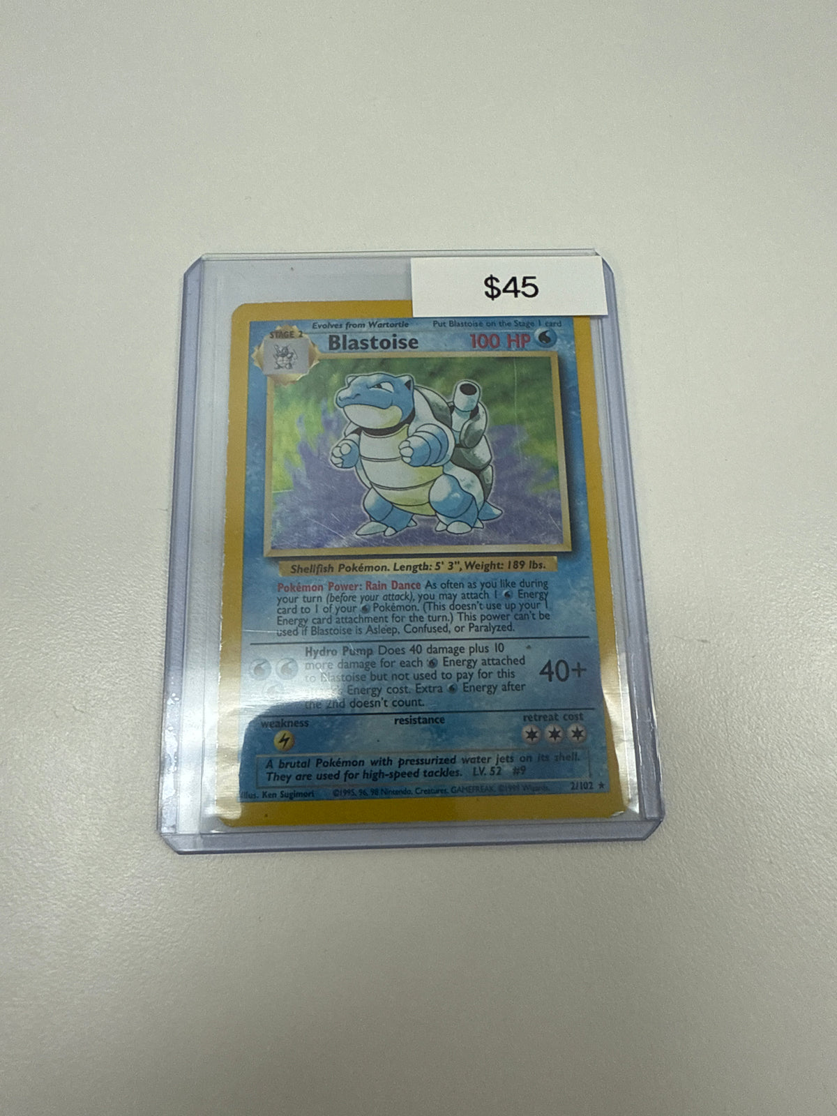 Pokémon Blastoise Base Set Holo 2/102