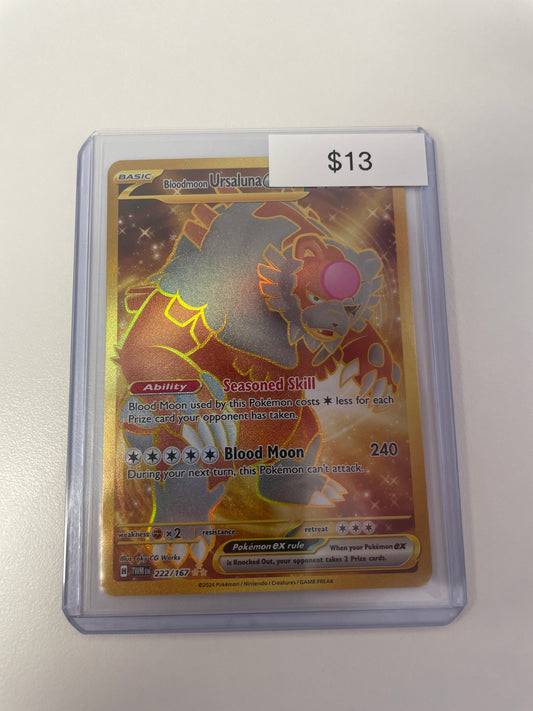 Pokemon Bloodmoon Ursalana Ex Gold #222/167