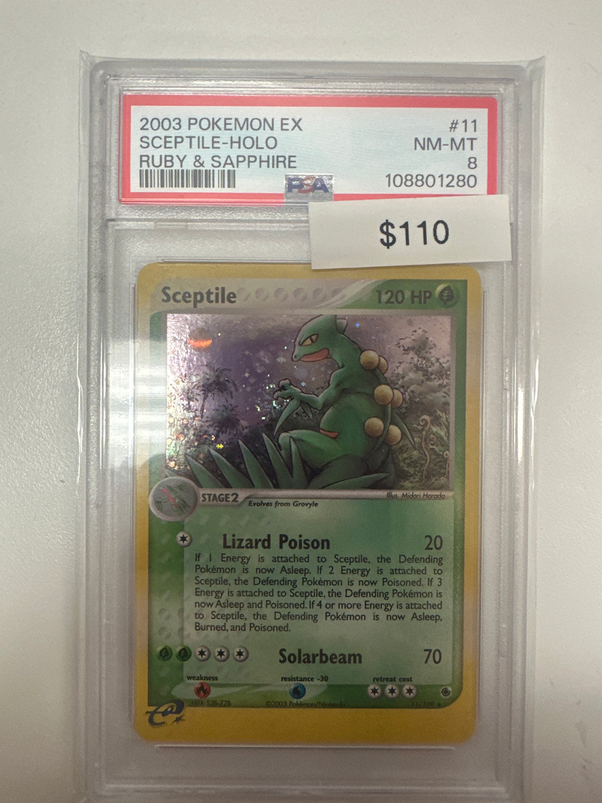 Pokemon Sceptile 11/109 PSA 8