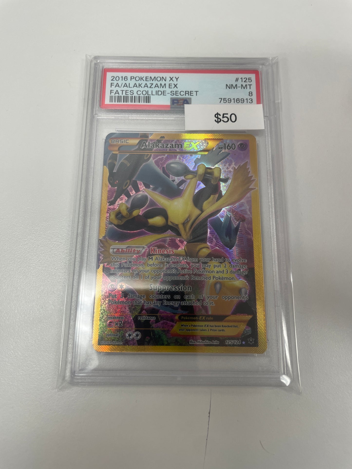 Pokemon Alakazam Ex Secret #125/124 PSA 8