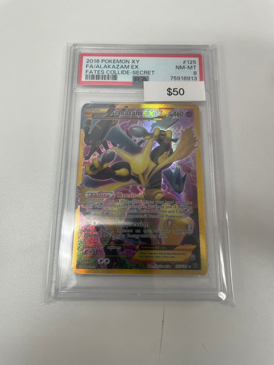 Pokemon Alakazam Ex Secret #125/124 PSA 8
