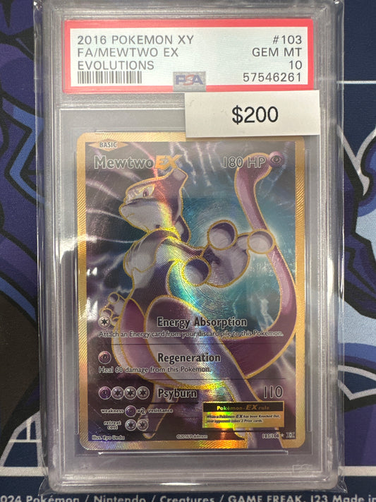 Pokemon Mewtwo EX Full Art 103/108 PSA 10