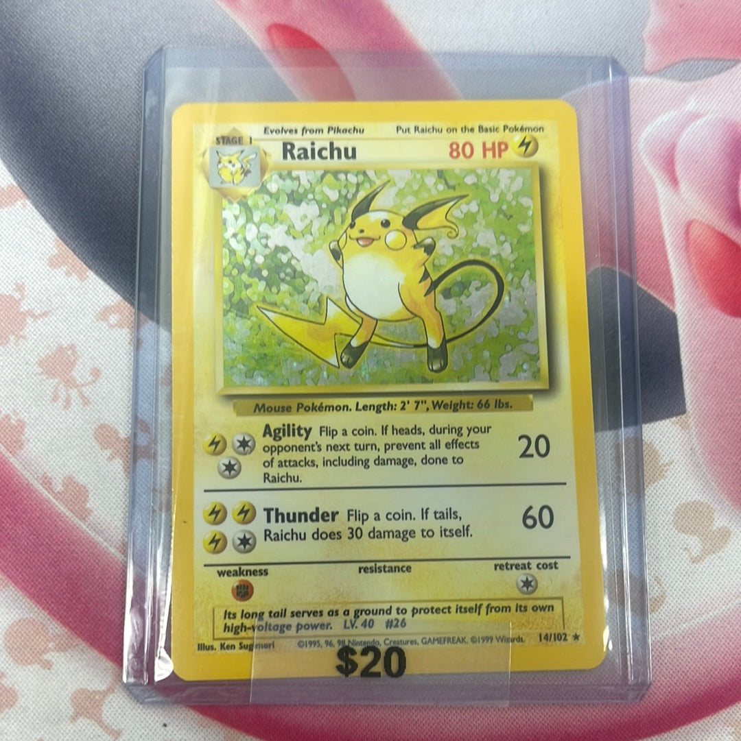 Pokémon Raichu Base Set 14/102 Holo