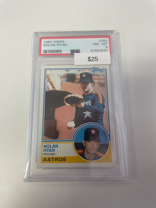 1983 Topps Nolan Ryan #360 PSA 8