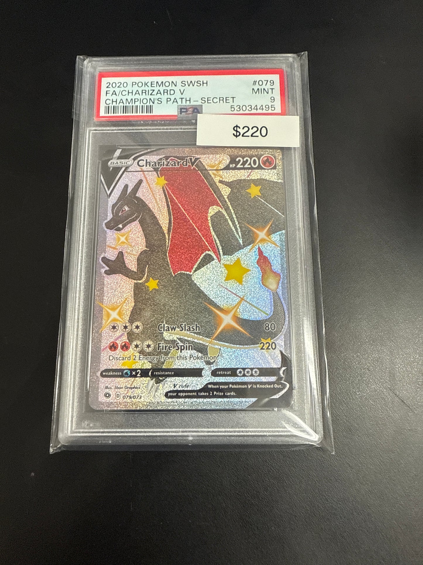 Pokemon Charizard V Shiny #079/073 PSA 9